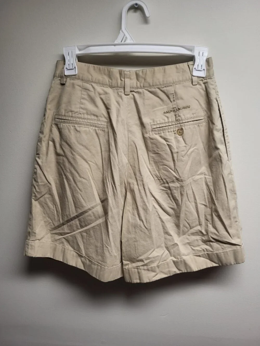 Polo Sport Ralph Lauren Women's Khaki Pleated Shorts Size 6 100% Cotton - Picture 10 of 10